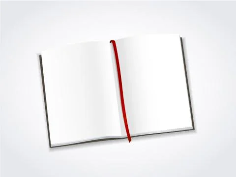 Blank open notebook template Stock Illustration