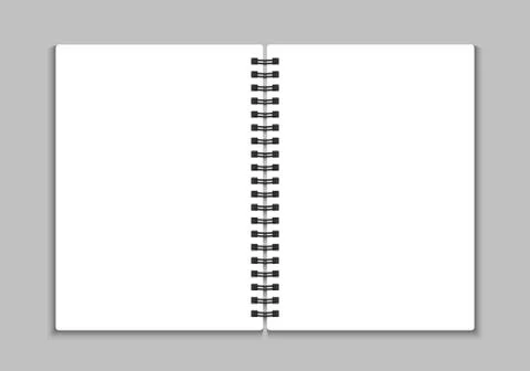Blank open notebook. Vector illustration Stock Illustration