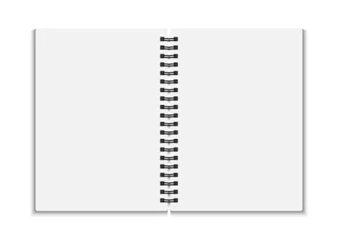 Blank open notebook. Vector illustration Stock Illustration