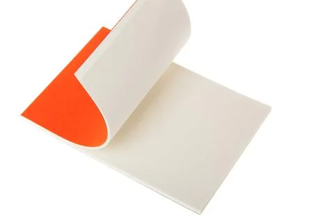 Blank open Notepad isolated. Open diary with blank pages 写真素材