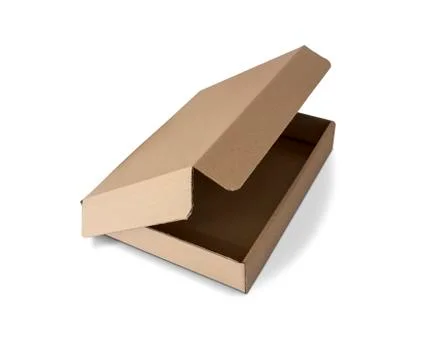 Blank open paper box package 스톡 사진