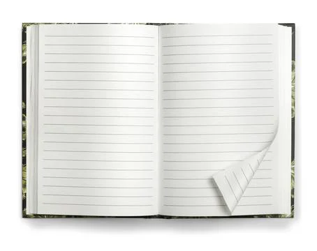 Blank open paper notebook Stock Photos