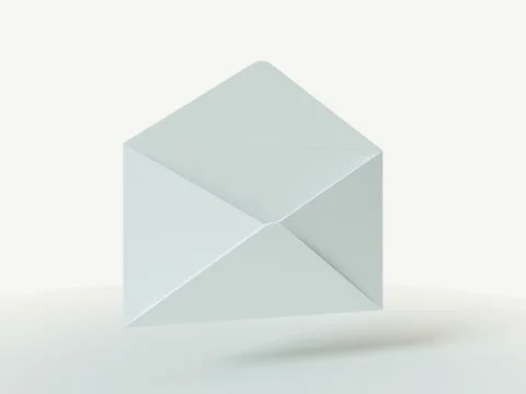 Blank open white envelope. 스톡 일러스트