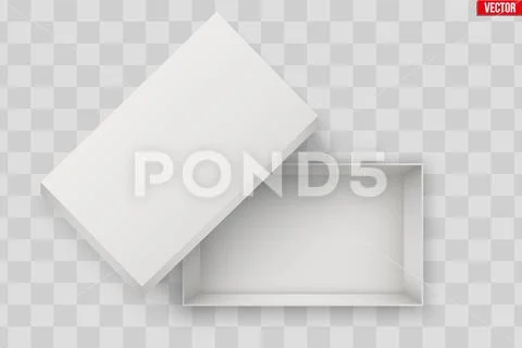 Blank of Open White Shoe Box Stock Illustration