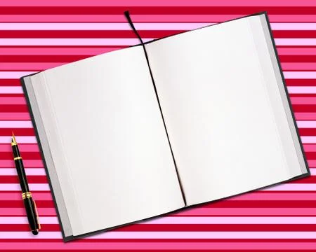 Blank opened book Stock Photos