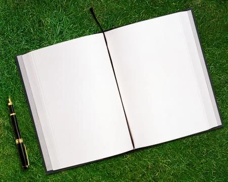 Blank opened book Stock Photos