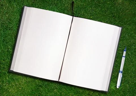 Blank opened book Stock Photos