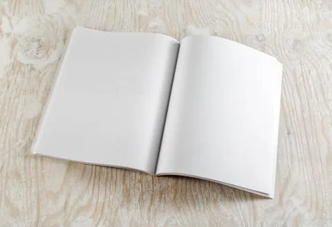Blank opened book Stock Photos