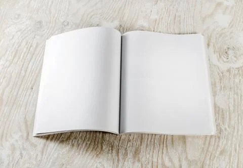 Blank opened book Stock Photos