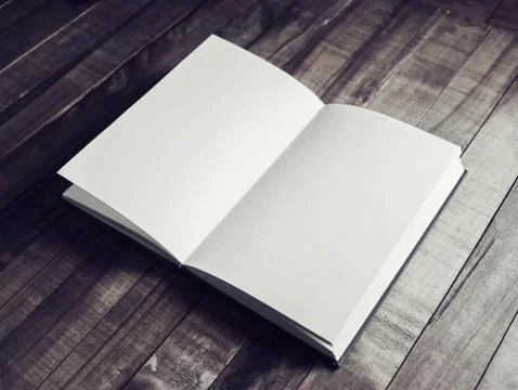 Blank opened book Stock Photos