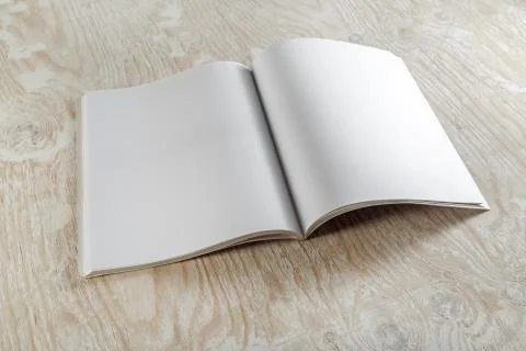 Blank opened booklet Stock Photos