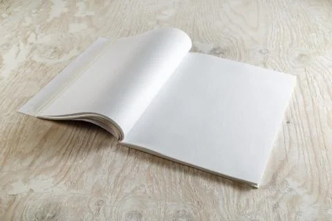 Blank opened brochure Stock Photos