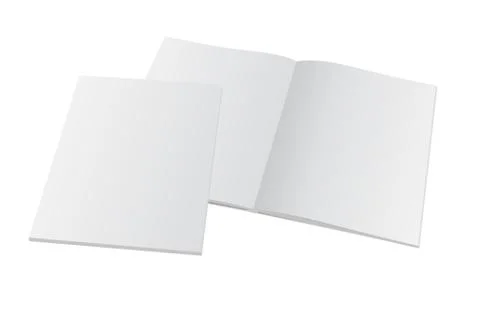 Blank opened magazine with cover Stock-Illustration