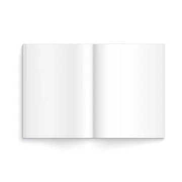 Blank opened magazine イラスト素材