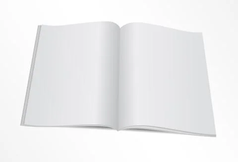 Blank opened magazine mock template Stock-Illustration