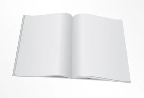 Blank opened magazine mock template Stock-Illustration