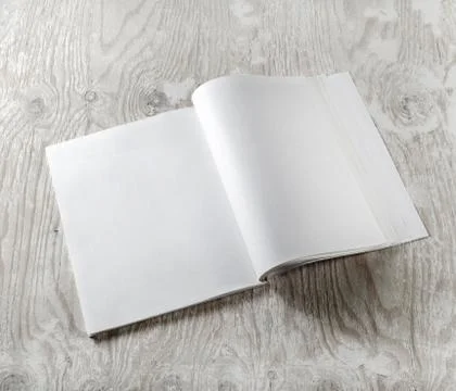 Blank opened magazine Stock Photos