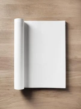 Blank opened magazine Stock Photos