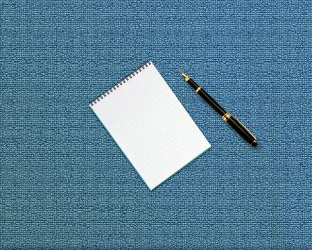 Blank opened notebook Stock Photos