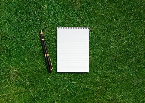 Blank opened notebook Stock Photos