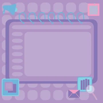 Blank Opened Spiral Notebook With A Calculator And A Pen Placed Over A Table Stock Illustration