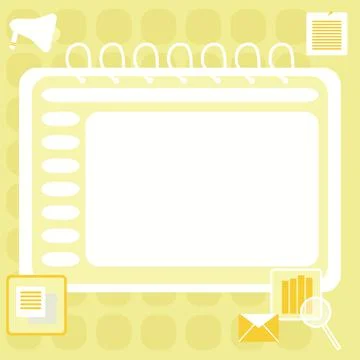 Blank Opened Spiral Notebook With A Calculator And A Pen Placed Over A Table Stock Illustration