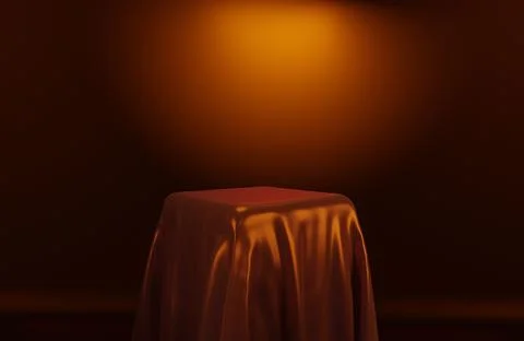 Blank Or Empty Cosmetic Podium Dimmed Background Dark Colors Abstract Backgro Illustrazione stock
