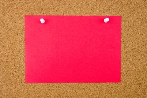 Paper Note On Bulletin Board, Cork Board Stock Photo, Picture and