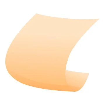 Blank orange sheet of paper flying in the wind Stock-Illustration