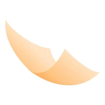 Blank orange sheet of paper flying in the wind Stock Illustration