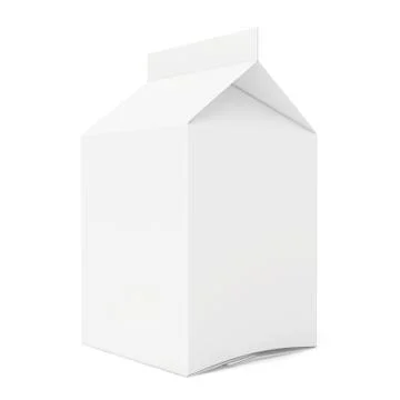 Blank package. 3d render on white background Illustrazione stock