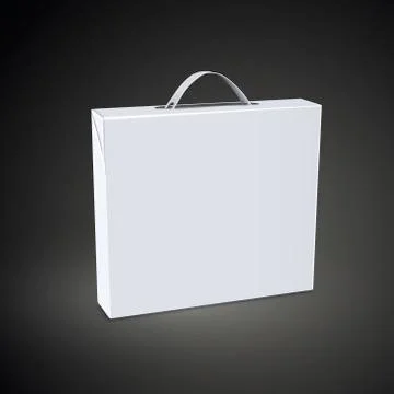 Blank package box with handle Stock Illustration
