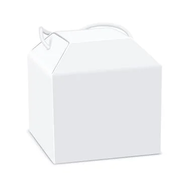Blank package box with handle Stock Illustration