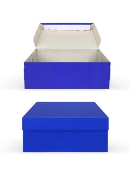 Blank package Box. Isolated on white background Stock Photos