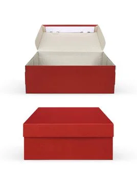 Blank package Box. Isolated on white background Stock Photos