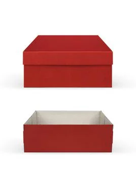Blank package Box. Isolated on white background Stock Photos