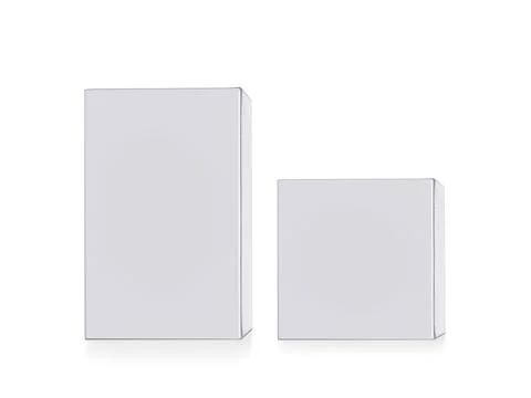 Blank package Box. Isolated on white background Stock Photos
