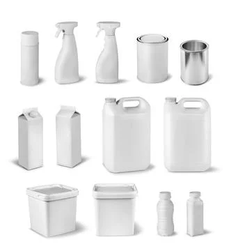 Blank package dummy collection Stock Photos