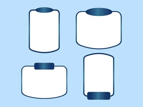 Blank packaging and label template icons for product design Stock Illustration