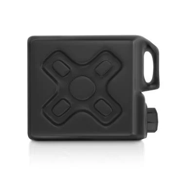 Blank packaging black plastic gallon isolated on white background. 3D render 스톡 일러스트