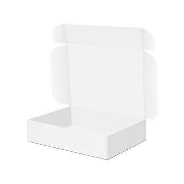 Blank Packaging Box With Opened Lid Stock Illustration