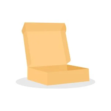 Blank packaging boxes open. isolated on white background. Vector illustration 스톡 일러스트