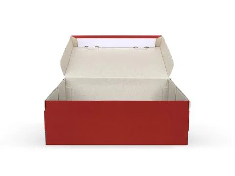 Blank packaging boxes - open mockup, isolated on white background Stock Photos