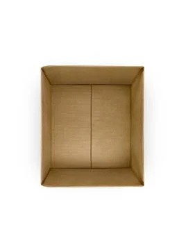 Blank packaging boxes - open mockup, isolated on white background Stock Photos
