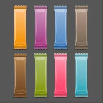 Blank Packaging mock up, 3D, color. Stock Illustration