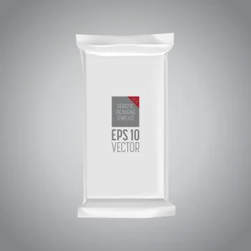 Blank packaging template mockup isolated on grey. Stock Illustration