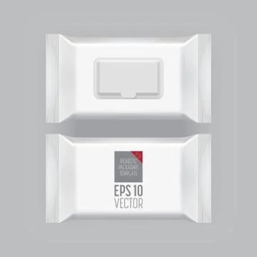 Blank packaging template mockup isolated on grey. Stock Illustration