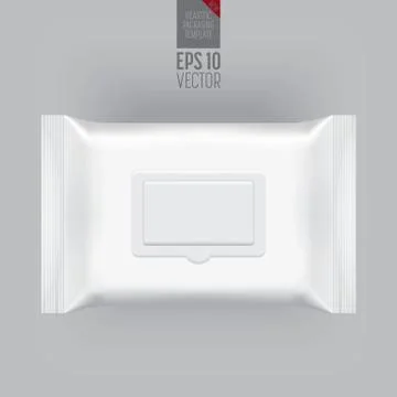 Blank packaging template mockup isolated on grey. Stock Illustration