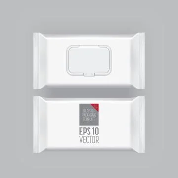 Blank packaging template mockup isolated on grey. Stock Illustration