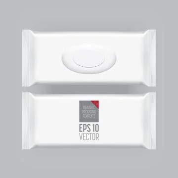 Blank packaging template mockup isolated on grey. Stock Illustration